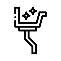 gutter cleaning line icon