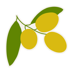 Olive oil logo design or icon nature beauty and health.