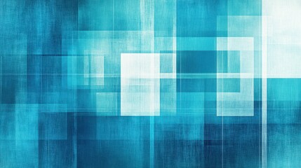 Layered Blue Squares on Textured Fabric-Like Abstract Surface