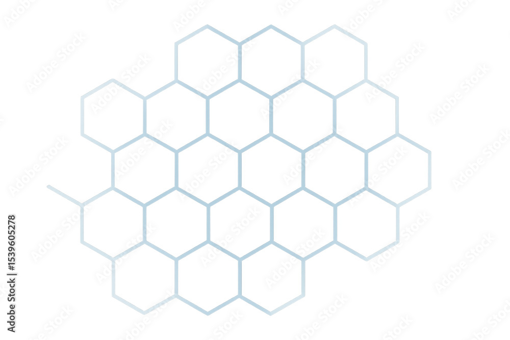 Poster geometric honeycomb structure forming sleek technological backdrop, representing scientific innovati