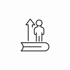 career growth education icon sign vector