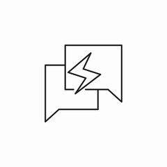 chat messages alert icon sign vector