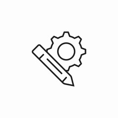 customize settings pencil icon sign vector