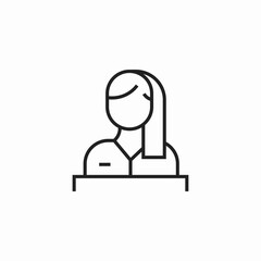 female user   icon sign vector