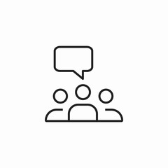 group discussion pictogram icon sign vector