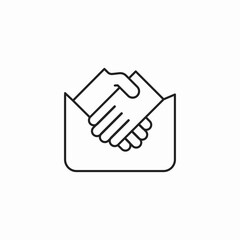 handshake agreement deal icon sign vector