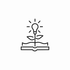 knowledge idea growth icon sign vector