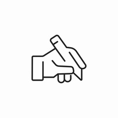 writing hand pencil icon sign vector