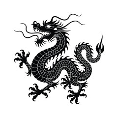 dragon on black background