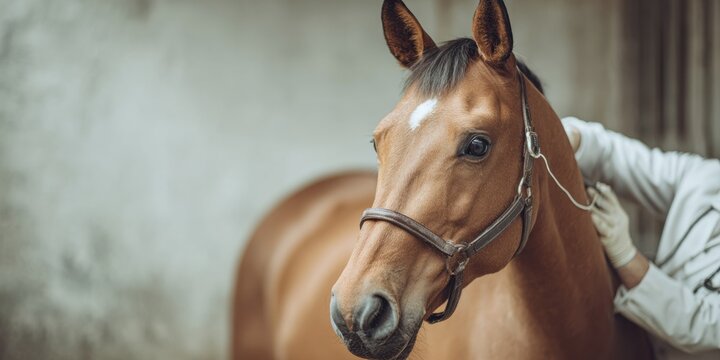 Ehs Day Horse Wellness Therapy with PEMF Device in Stable - Earth Day Healing Focus and Spring Sale Innovation for Veterinary Health Care