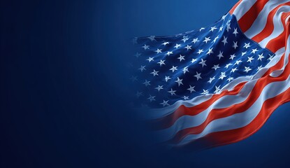 Happy 4th of July Independence Day USA - blue background vector. High quality