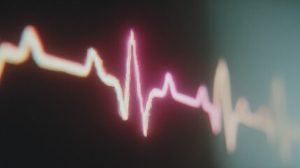 Electrocardiograph Waveform Display on Medical Monitor in Clinical Setting with Real-Time Heart Monitoring for Advanced Healthcare Technology