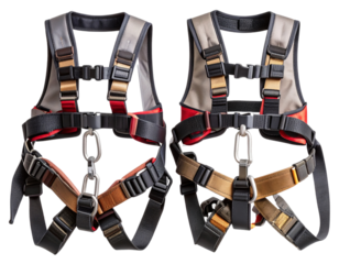  Pair of Safety Harnesses Isolated on Transparent Background