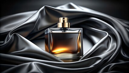 sleek mysterious perfume bottle
