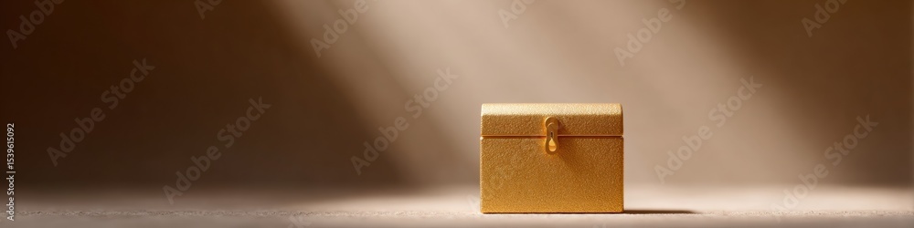 Aufkleber Secure Voting Ballot Box with Visible Padlock on Minimalist Background - Election Integrity and Tamper-Proof Democratic Process Concept for Political Security