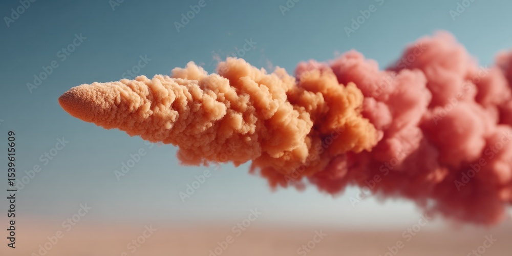 Aufkleber tactical missile with dynamic smoke trail flying horizontally showcasing aerodynamic design and atmo