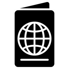 visa & immigration support glyph icon
