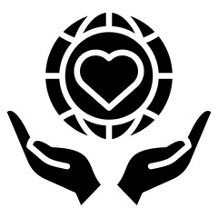 global humanitarian studies glyph icon