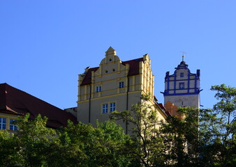 Historical Castle in the Town Bernburg at the River Saale, Saxony - Anhalt