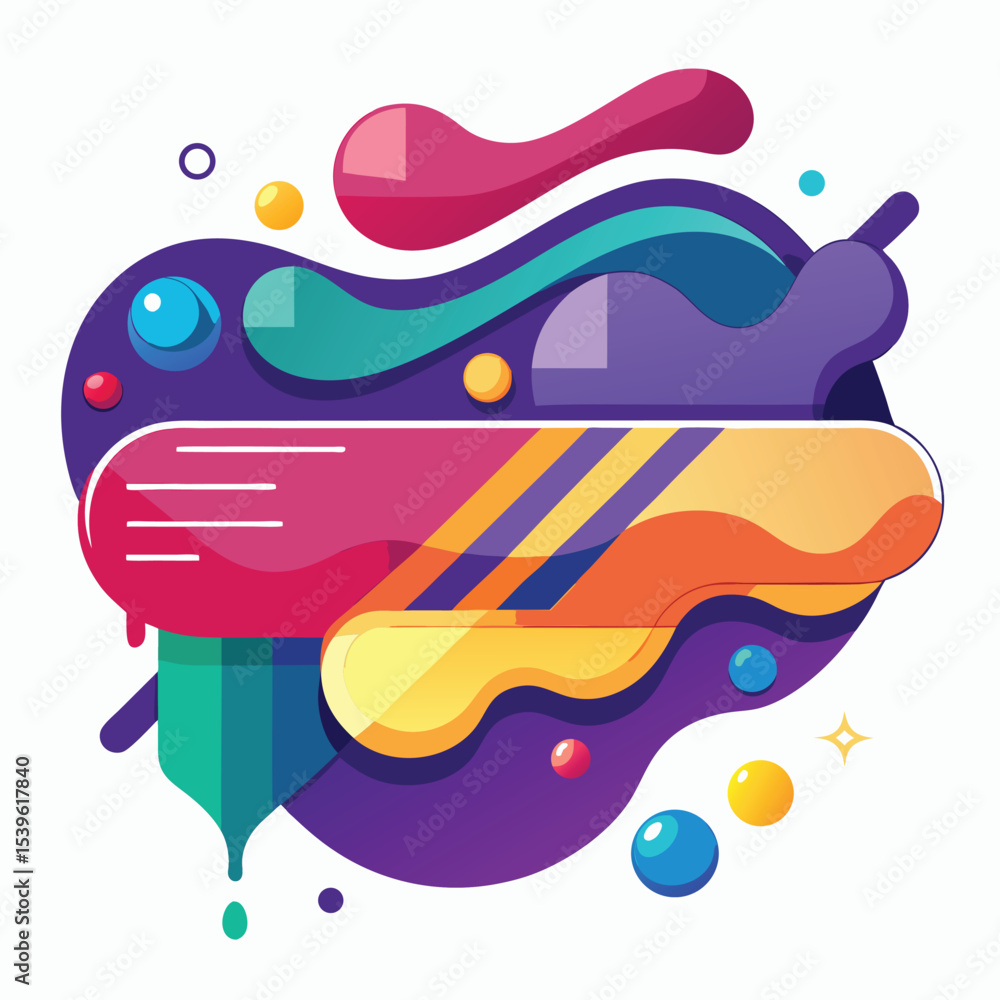 Poster Abstract vector banners. Geometric liquid forms. Vector set of abstract creative backgrounds in minimal trendy style with copy space for text 