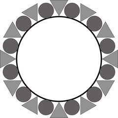 abstract background with round frame