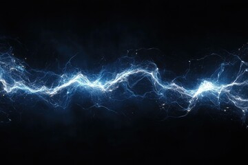 Abstract electric energy flow, dark background