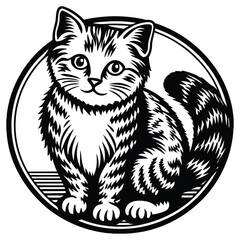 Set of realistic cats vector illustration design