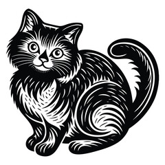 cat silhouette vector