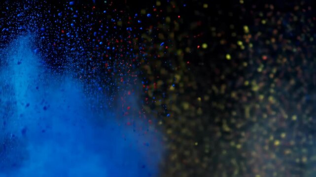video of watercolor explosion on black background