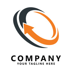 Initial letter c arrow logo design vector