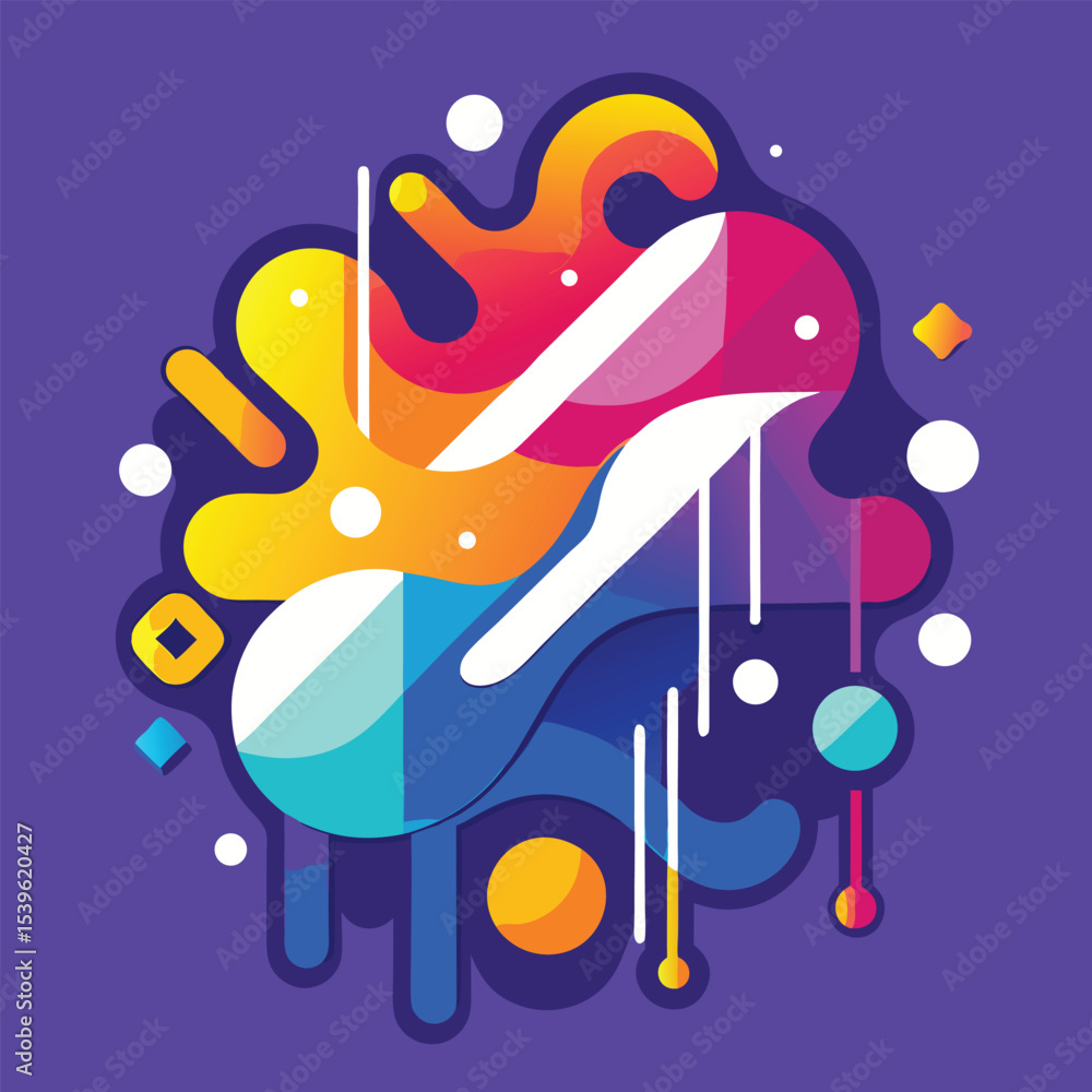 Fototapete abstract vector banners. geometric liquid forms. vector set of abstract creative backgrounds in mini