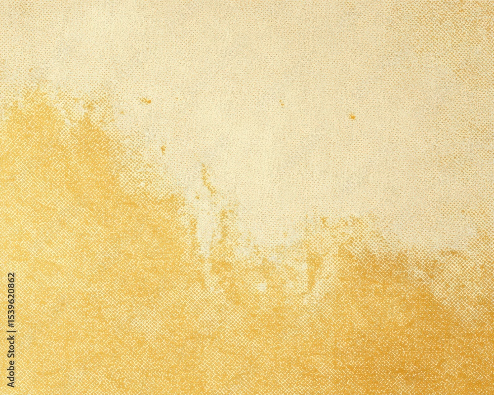 Poster grunge halftone summer pattern with lemon yellow spray paint and kraft paper texture - trendy materi