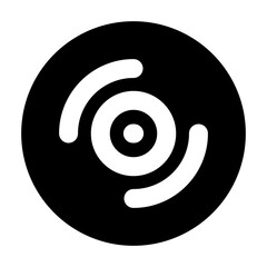 Vector media icon in solid and minimalist style. Designed for user interfaces, music applications. This SVG icon is fully scalable. A perfect addition to modern digital audio environments.