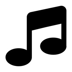 Vector music icon in solid and minimalist style. Designed for user interfaces, music applications. This SVG icon is fully scalable. A perfect addition to modern digital audio environments.