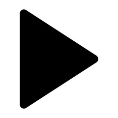 Vector play icon in solid and minimalist style. Designed for user interfaces, music applications. This SVG icon is fully scalable. A perfect addition to modern digital audio environments.