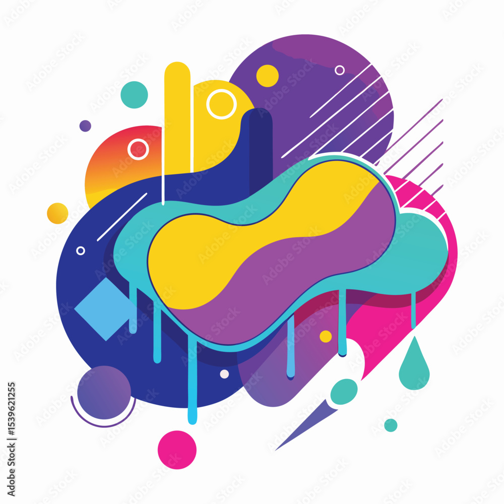 Fototapete abstract vector banners. geometric liquid forms. vector set of abstract creative backgrounds in mini