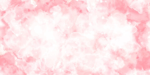 Abstract pink watercolor vector art background for cards, flyer, poster, banner and cover design. Hand drawn flower illustration for Valentines Day. Watercolour brush strokes. Rose