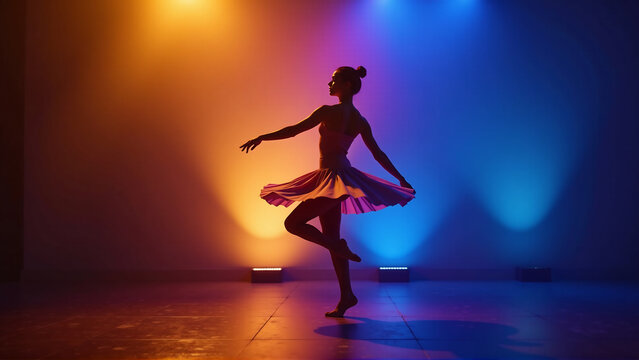 Graceful Turn in Studio Light - Powered by Adobe