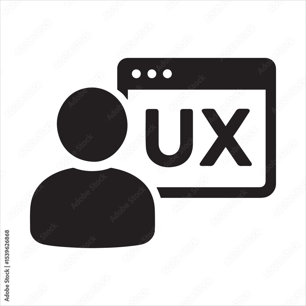 Poster user experience design modern interface icons and graphics