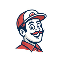 Man in Cap Icon Badge – Esports Logo, Sports Team Emblem, Gamer Avatar Design, Mascot Style Vector for Gaming Brands and Competitive Teams