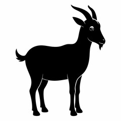 A goat silhouette on white background