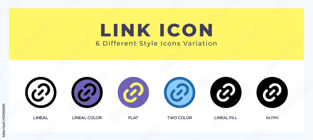 Poster link icon vector for web. and mobile app