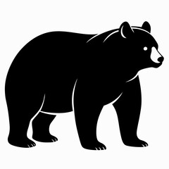 Fototapeta premium Bear Silhouette Icon for Nature Illustrations
