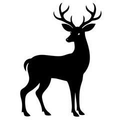 Fototapeta premium Deer Silhouette Vector