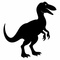A detailed composition of dinosaur silhouette 