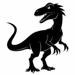 A detailed composition of dinosaur silhouette 