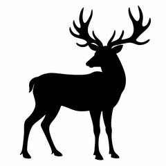 Obraz premium Deer Silhouette Vector