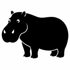 Obraz premium A black rhinoceros drawing with a rhinoceros 