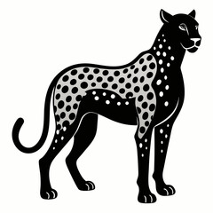 Fototapeta premium Wildlife animal silhouette vector illustration