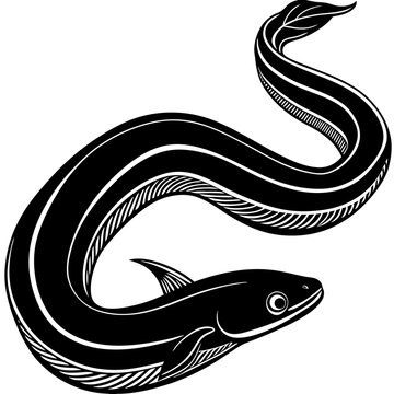 anguille silhouette illustration